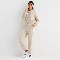 adidas Womens Straight Mid Rise Fleece Active Jogger Pant