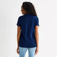 St. John's Bay Womens Easy-on + Easy-off Short Sleeve Adaptive T-Shirt