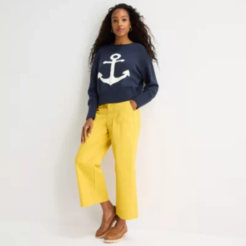 St. John's Bay Womens Crew Neck Long Sleeve Pullover Sweater