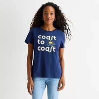 St. John's Bay Womens Crew Neck Short Sleeve T-Shirt