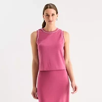 Stylus Womens Crew Neck Sleeveless Tank Top