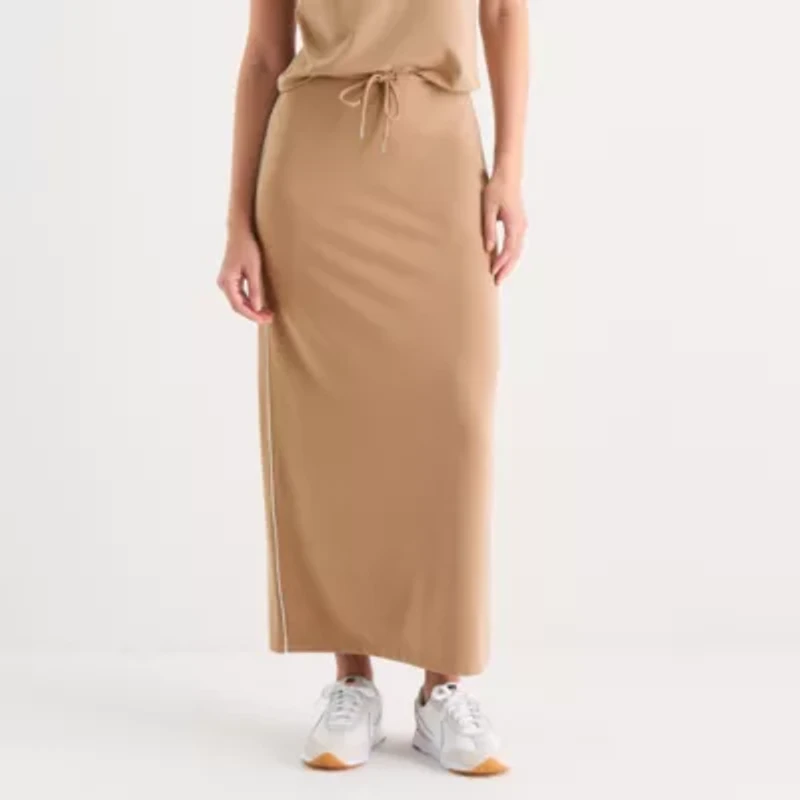 Stylus Womens High Rise Maxi Skirt