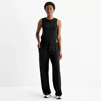 Stylus Womens Crew Neck Sleeveless Jumpsuit