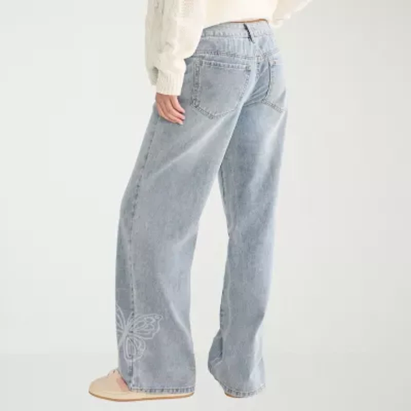 AEROPOSTALE Womens Juniors Low Rise Baggy Fit Jean
