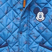 Disney Collection Little & Big Kid Boys Mickey Mouse Hooded Midweight Quilted Jacket