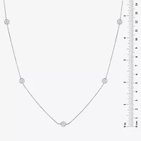 (G-H / Si2-I1) Womens 1 CT. T.W. Lab Grown White Diamond 10K Gold Round 18 Inch Pendant Necklace
