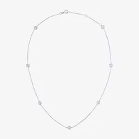 (G-H / Si2-I1) Womens 1 CT. T.W. Lab Grown White Diamond 10K Gold Round 18 Inch Pendant Necklace