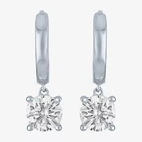 G-H / Si2-I1 Womens 1 CT. T.W. Lab Grown White Diamond 10K Gold 16.9mm Round Hoop Earrings