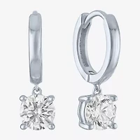 G-H / Si2-I1 Womens 1 CT. T.W. Lab Grown White Diamond 10K Gold 16.9mm Round Hoop Earrings