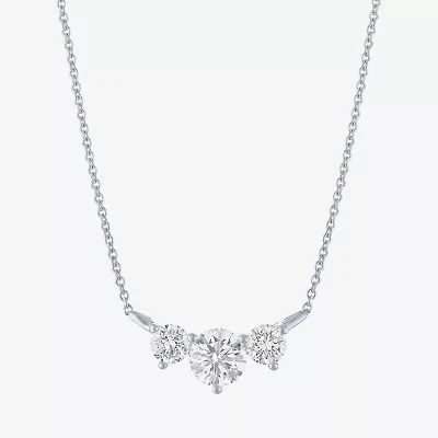 (Si2-I1/G-H) Womens 1 CT. T.W. Lab Grown White Diamond 10K Gold 18 Inch Pendant Necklace