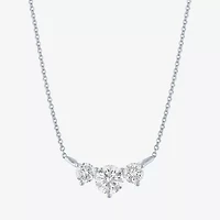 (Si2-I1/G-H) Womens 1 CT. T.W. Lab Grown White Diamond 10K Gold 18 Inch Pendant Necklace