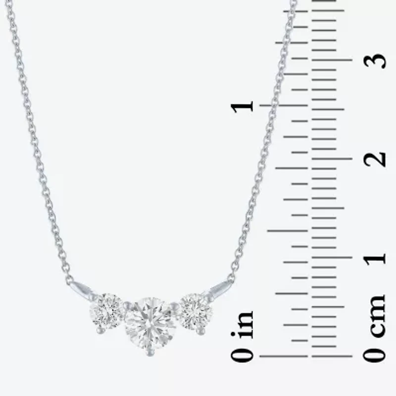 (Si2-I1/G-H) Womens 1 CT. T.W. Lab Grown White Diamond 10K Gold 18 Inch Pendant Necklace