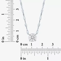 Diamond Addiction (E-F / Vs1-Vs2) Womens 1 CT. T.W. Lab Grown White Diamond 10K White Gold Round 18 Inch Pendant Necklace