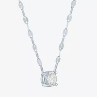 Diamond Addiction (E-F / Vs1-Vs2) Womens 1 CT. T.W. Lab Grown White Diamond 10K White Gold Round 18 Inch Pendant Necklace
