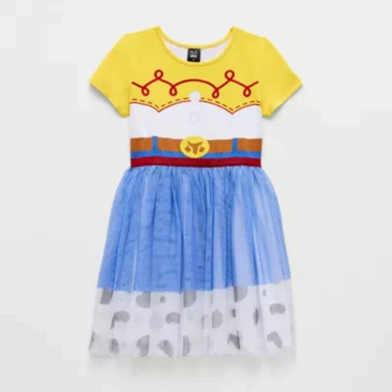 Disney Collection Little & Big Kid Girls Short Sleeve Jessie A-Line Dress