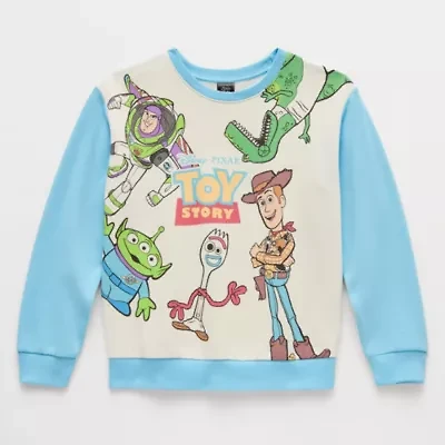 Disney Collection Little & Big Kid Boys Crew Neck Long Sleeve Toy Story Graphic T-Shirt