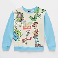 Disney Collection Little & Big Kid Boys Crew Neck Long Sleeve Toy Story Graphic T-Shirt