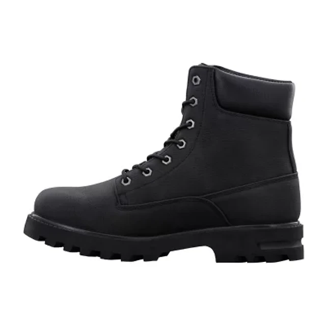 St. John\'s Bay Mens Hatley Flat Heel Lace Up Boots, Size 9 M, Black St. John main image 3