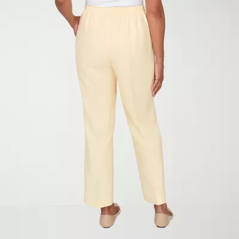 Alfred Dunner Al Fresco Womens Straight Mid Rise Pull-On Pant