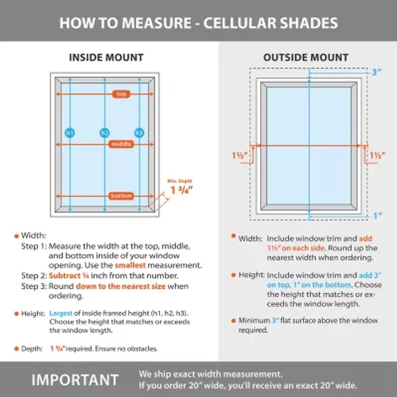 Eco Estates Ez Stick 1.5" Cut-To-Width Cordless 100% Blackout Cellular Shade