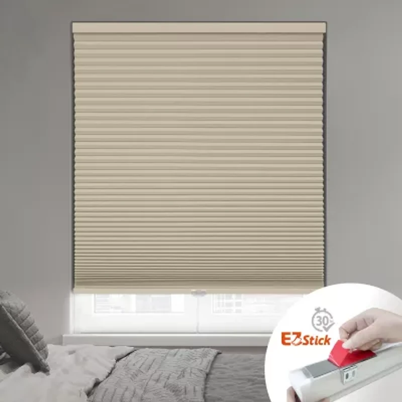 Eco Estates Ez Stick 1.5" Cut-To-Width Cordless 100% Blackout Cellular Shade