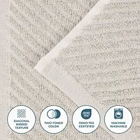 SUPERIOR® Amlia Collection | 80% Cotton 20% Viscose 12-pc. Quick Dry Solid Bath Towel Set