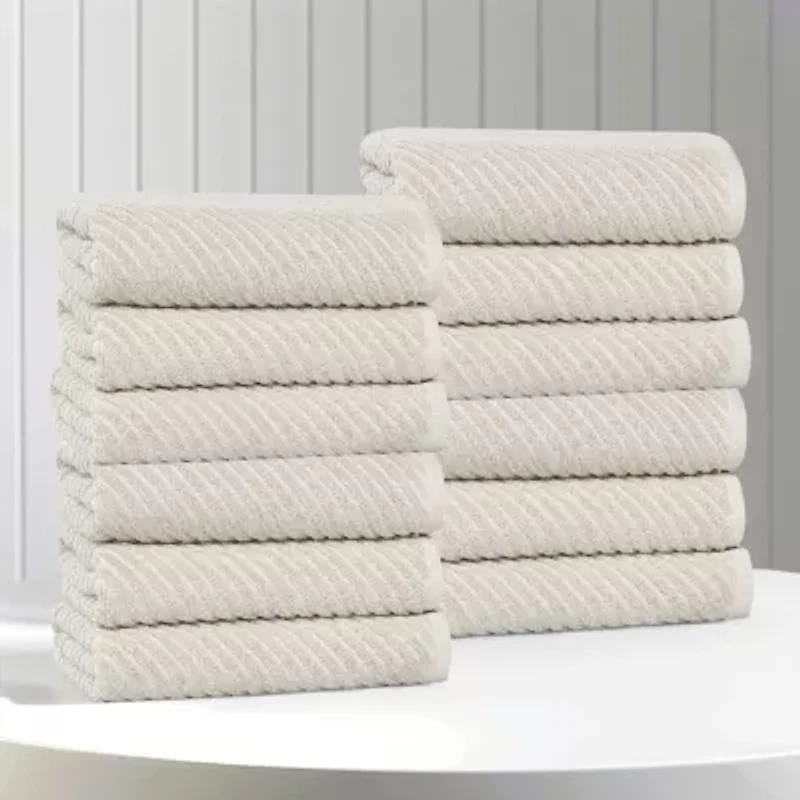 SUPERIOR® Amlia Collection | 80% Cotton 20% Viscose 12-pc. Quick Dry Washcloth