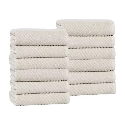 SUPERIOR® Amlia Collection | 80% Cotton 20% Viscose 12-pc. Quick Dry Washcloth