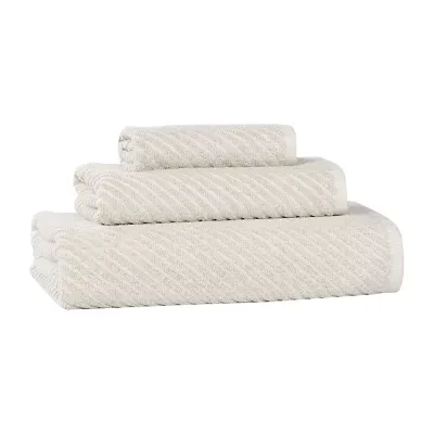 SUPERIOR® Amlia Collection | 80% Cotton 20% Viscose 3-pc. Quick Dry Solid Bath Towel Set