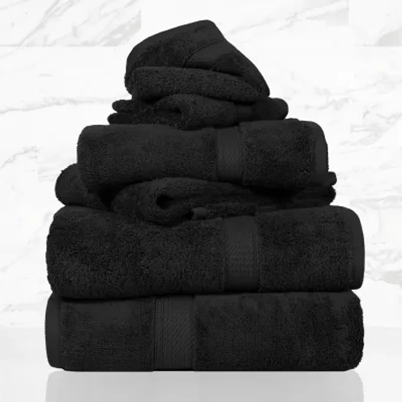 SUPERIOR® Madison Collection | Plush Egyptian Cotton 6-pc. Quick Dry Solid Bath Towel Set