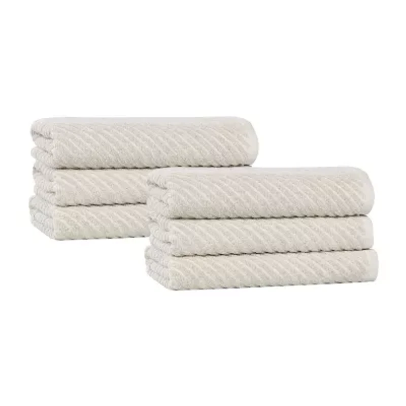 SUPERIOR® Amlia Collection | 80% Cotton 20% Viscose 6-pc. Solid Hand Towel