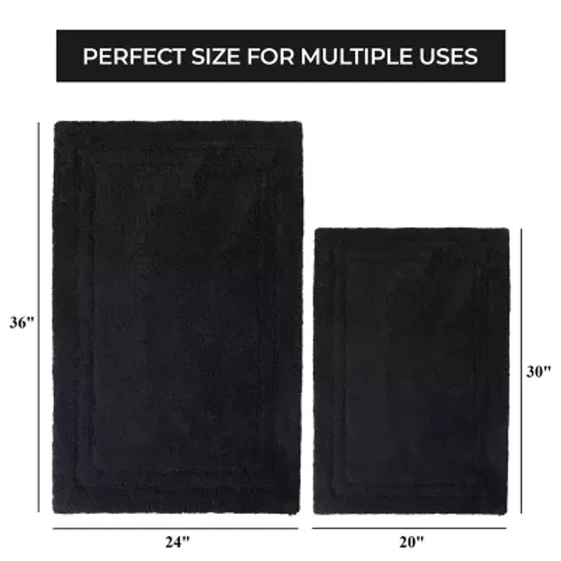 SUPERIOR® Solid Cotton 2-Pc Bath Rug
