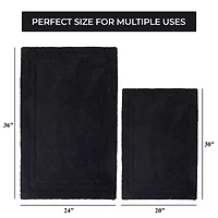 SUPERIOR® Solid Cotton 2-Pc Bath Rug