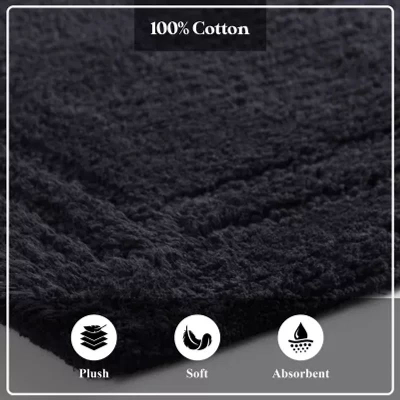 SUPERIOR® Solid Cotton 2-Pc Bath Rug