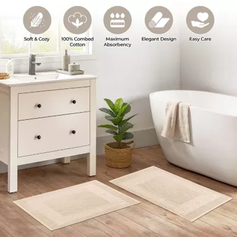 SUPERIOR® Cotton 2-Pc Bath Mat