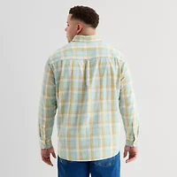 mutual weave Mens Long Sleeve Classic Fit Big and Tall Button-Down Shirt