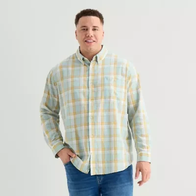 mutual weave Mens Long Sleeve Classic Fit Big and Tall Button-Down Shirt