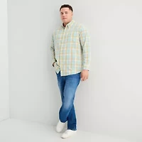 mutual weave Mens Long Sleeve Classic Fit Big and Tall Button-Down Shirt