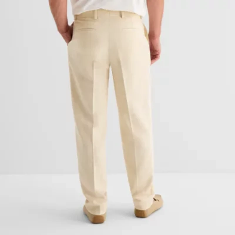 J. Ferrar Mens Classic Fit Flat Front Pant