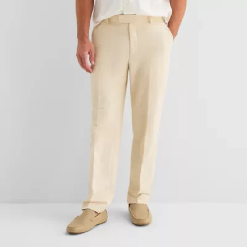 J. Ferrar Mens Classic Fit Flat Front Pant