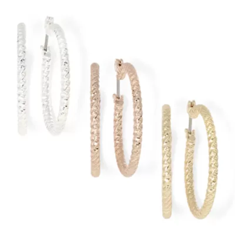 Mixit Womens Hypoallergenic 3 Pair Earring Set