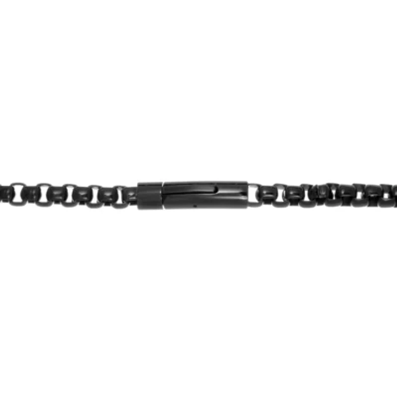 Mens Stainless Steel 9 Inch Solid Box Chain Bracelet