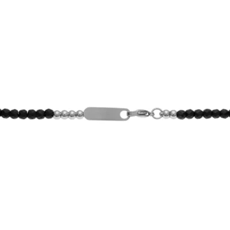 Mens Black Hematite Stainless Steel Wrap Bracelet