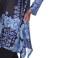 White Mark Plus Rella Womens Scoop Neck 3/4 Sleeve Tunic Top
