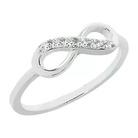 Sparkle Allure Womens 2MM White Cubic Zirconia Pure Silver Over Brass Hypoallergenic Band