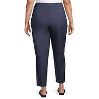 Alfred Dunner Classics Womens Comfort Waistband Slim Mid Rise Pant
