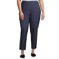 Alfred Dunner Classics Womens Comfort Waistband Slim Mid Rise Pant