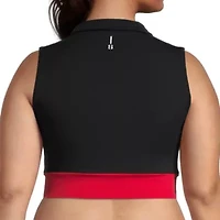 Sports Illustrated Womens Plus Sleeveless Active Crop Top