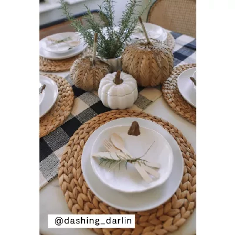Linden Street Amber Glow Harvest Pumpkin Stoneware Salad Plate