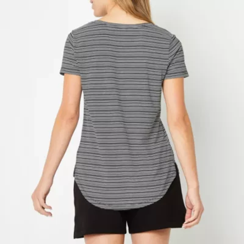 Stylus Womens V Neck Short Sleeve T-Shirt